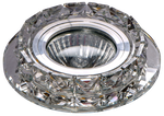 купить Светильники светодиодные декоративные FT 944 CHW, Светильник " De Fran " под светодиодную лампу и с торцевой светодиодной подсветкой 15SMD 3Вт 330Лм, хром зеркальный прозрачный + кристаллы 3000К