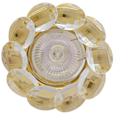 купить Светильники галогенные, точечные со стеклом FT 499 GCL, Светильник " De Fran " п, золото + прозрачные кристаллы