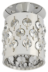 купить Светильники галогенные, точечные со стеклом FT 877 c, Светильник " De Fran " "Подвеска" "Цилиндрический", хром + прозрачные кристаллы