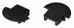 купить Алюминиевый профиль для Ленты PZ251k BK, Заглушка для профиля , комплект : с отверстием + глухая, PC черные