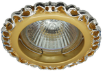 купить Светильники галогенные, точечные FT 1118 CHG, Светильник " De Fran " неповоротный, хром + золото