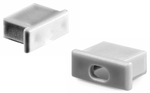 купить Алюминиевый профиль для Ленты PZ251k, Заглушка для профиля , комплект : с отверстием + глухая, PC серебристый