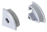 купить Алюминиевый профиль для Ленты PZ10299k, Заглушка для профиля , комплект : с отверстием + глухая, PC серебристый