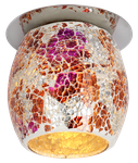 купить Светильники галогенные, точечные со стеклом FT 867 m, Светильник " De Fran " "Мозаика" "Сферический", мозаика хром + мультиколор