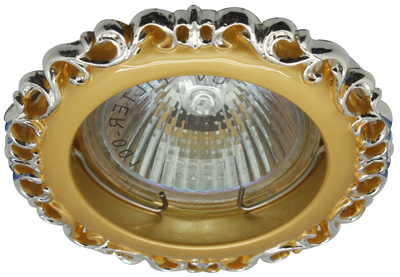 купить Светильники галогенные, точечные FT 1118 CHG, Светильник " De Fran " неповоротный, хром + золото