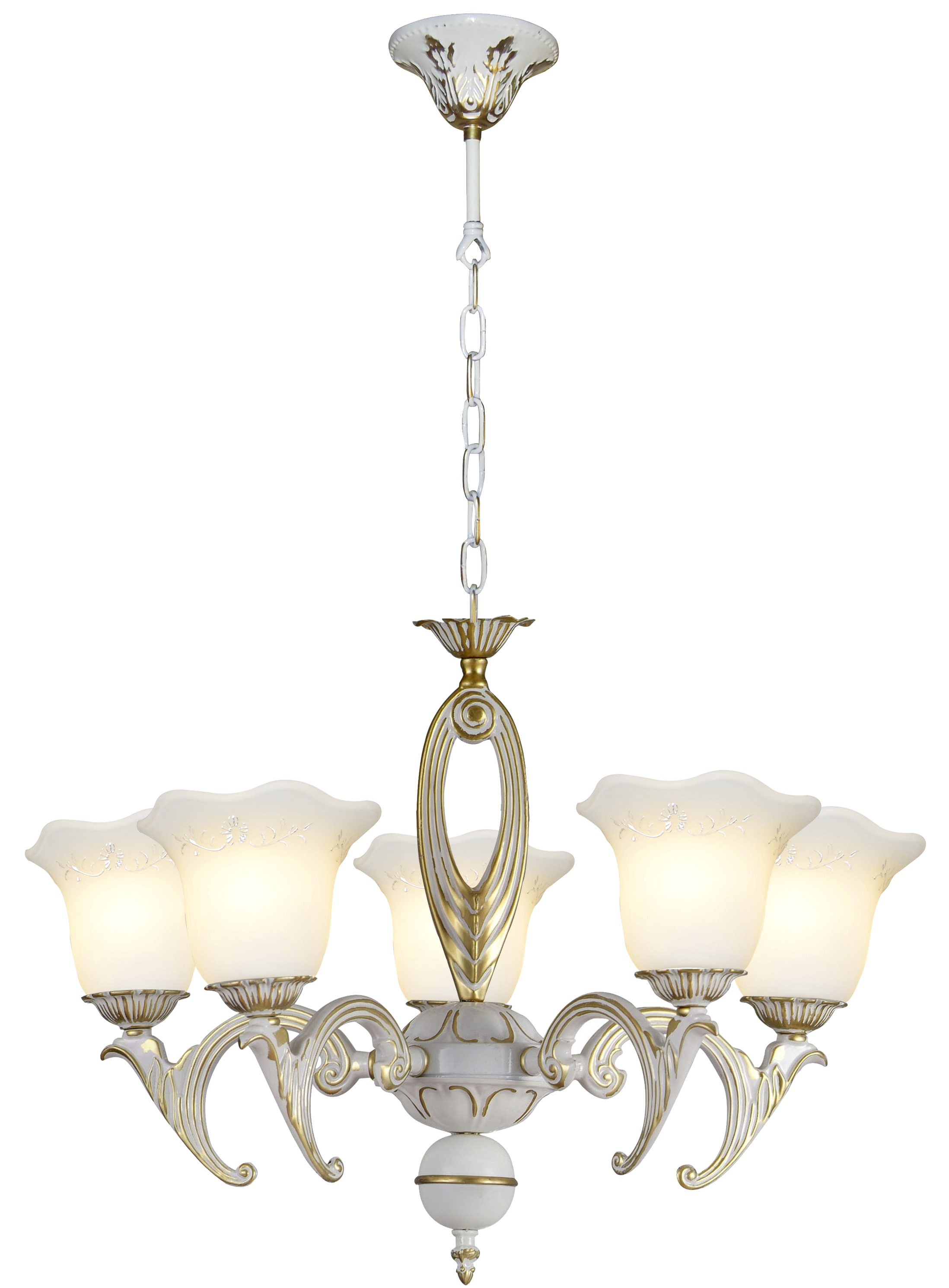 YP2-3257-5WH, Люстра " De Fran " Классика, античное серебро, стекло с ...